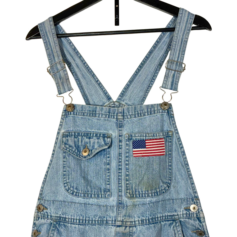 Xhilaration Bib Overalls Denim Jeans Small Retro 90s Vintage See Photos Stains - Picture 3 of 12